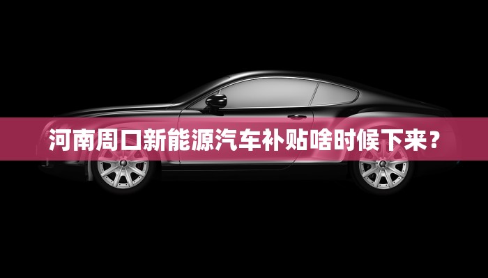 河南周口新能源汽车补贴啥时候下来？