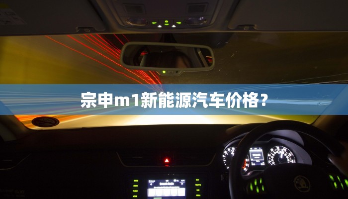 宗申m1新能源汽车价格？