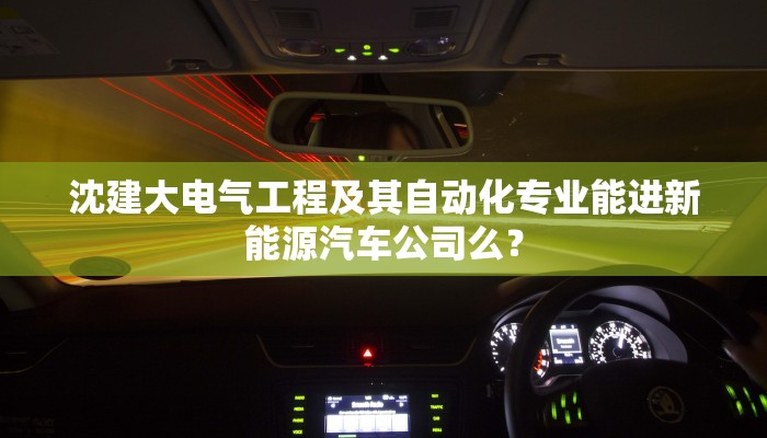 沈建大电气工程及其自动化专业能进新能源汽车公司么？