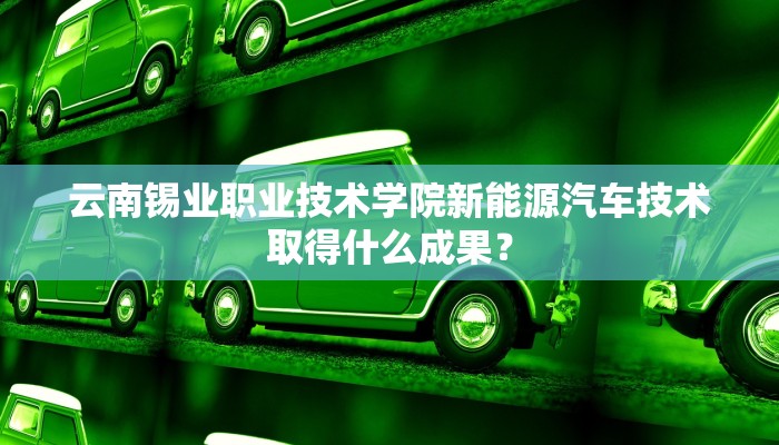 云南锡业职业技术学院新能源汽车技术取得什么成果？