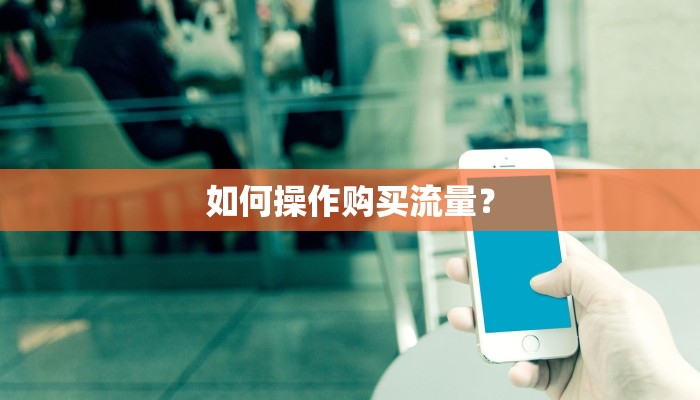 如何操作购买流量？
