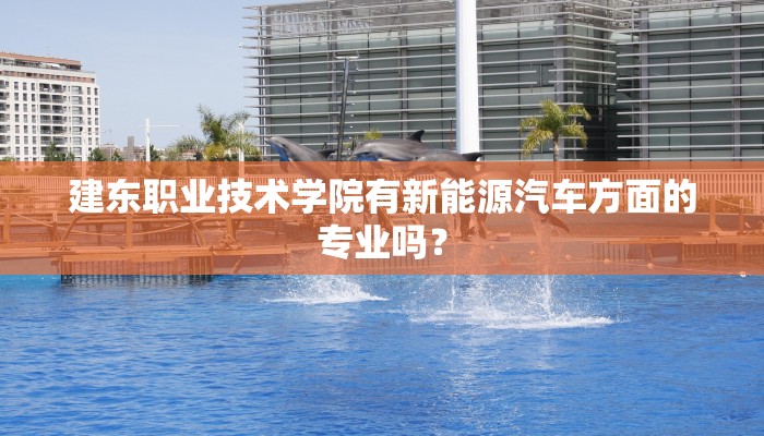 建东职业技术学院有新能源汽车方面的专业吗？