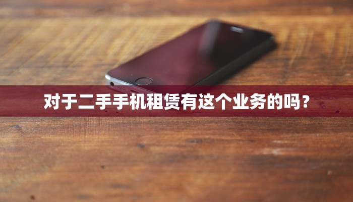 对于二手手机租赁有这个业务的吗？