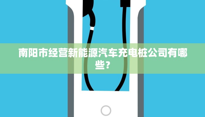 南阳市经营新能源汽车充电桩公司有哪些？