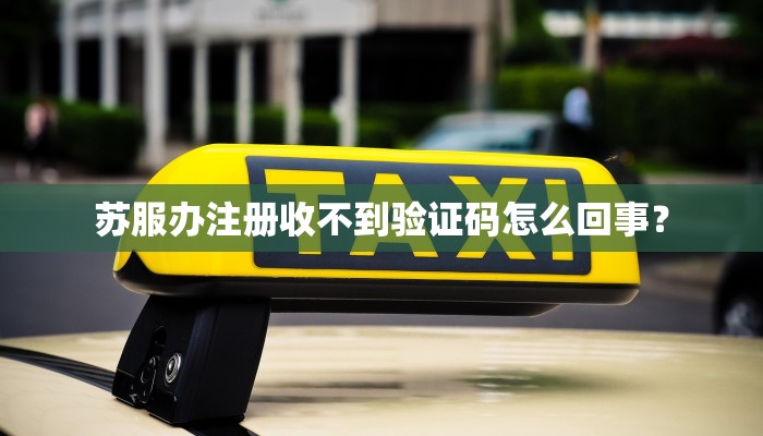 苏服办注册收不到验证码怎么回事？