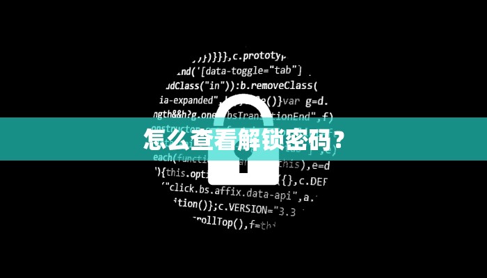 怎么查看解锁密码？