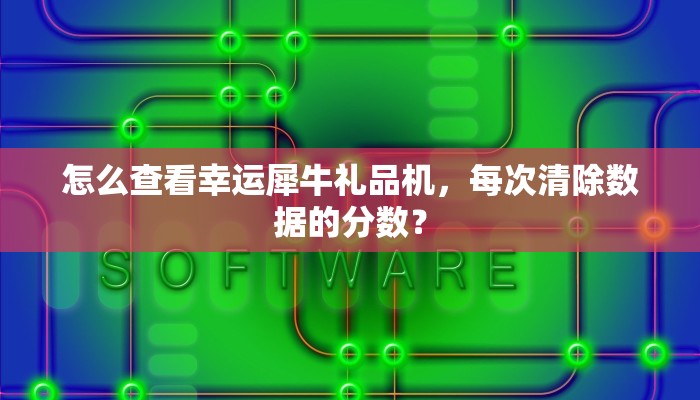 怎么查看幸运犀牛礼品机，每次清除数据的分数？