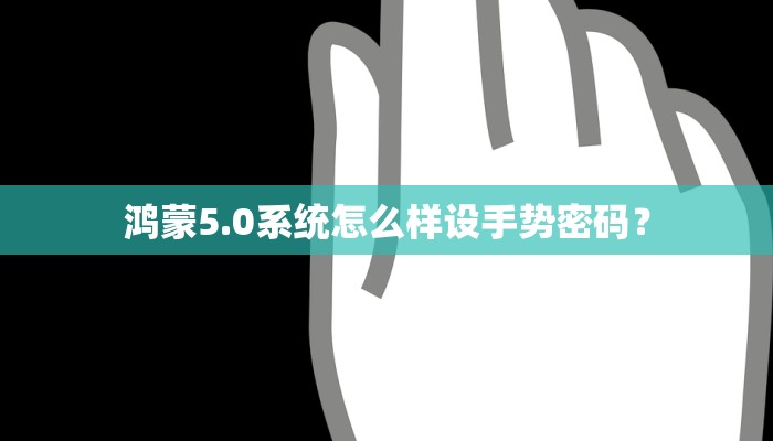 鸿蒙5.0系统怎么样设手势密码？