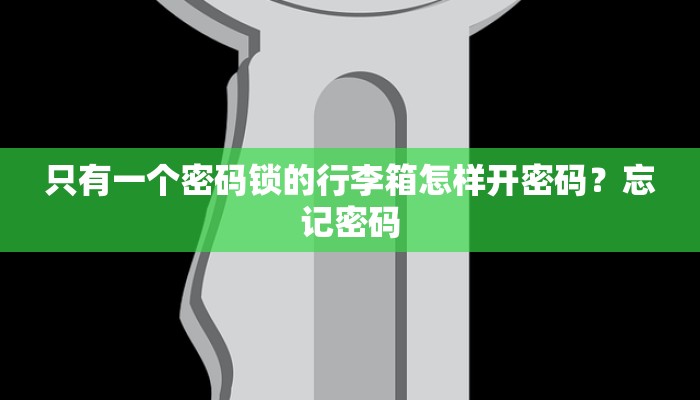 只有一个密码锁的行李箱怎样开密码？忘记密码