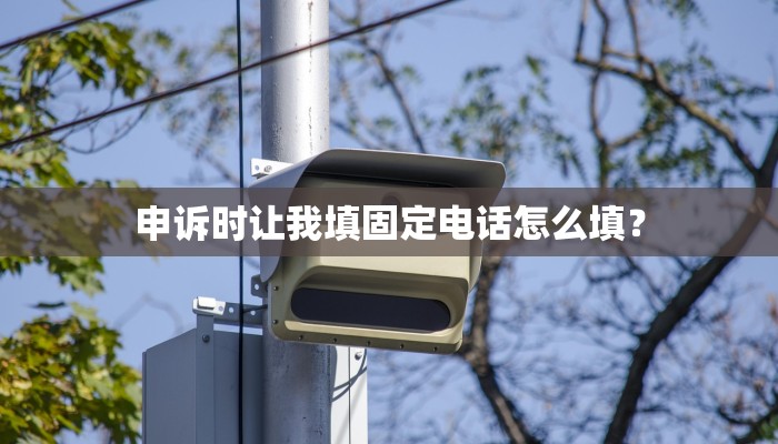 申诉时让我填固定电话怎么填？