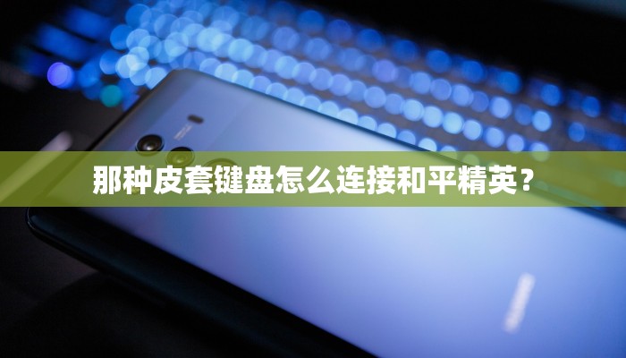 那种皮套键盘怎么连接和平精英？