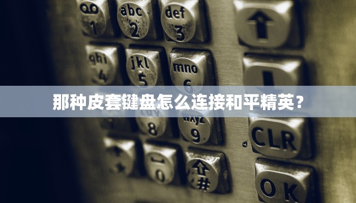 那种皮套键盘怎么连接和平精英？