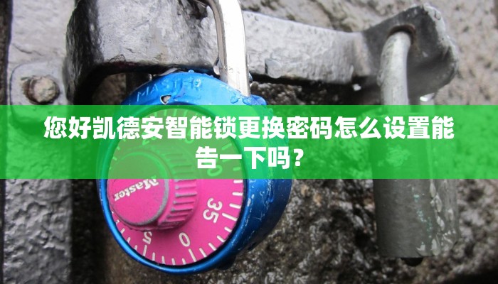您好凯德安智能锁更换密码怎么设置能告一下吗？