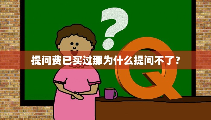 提问费已买过那为什么提问不了？