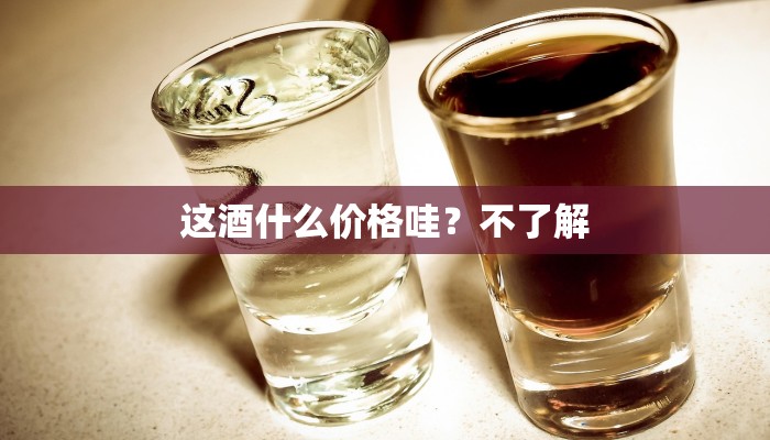 这酒什么价格哇？不了解