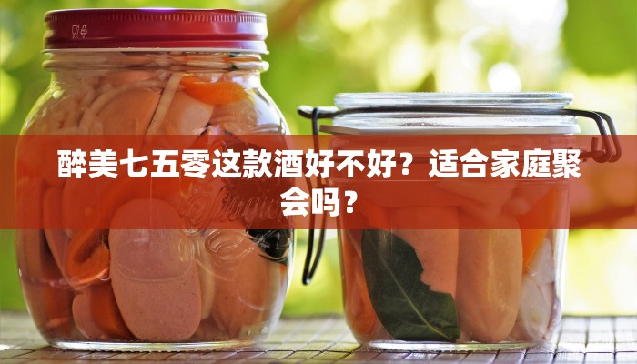 醉美七五零这款酒好不好？适合家庭聚会吗？