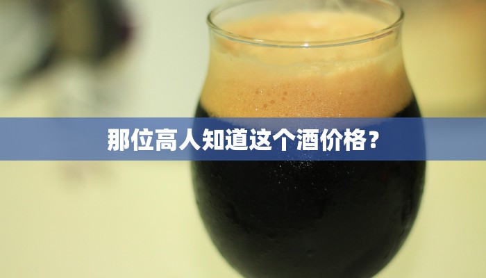 那位高人知道这个酒价格？
