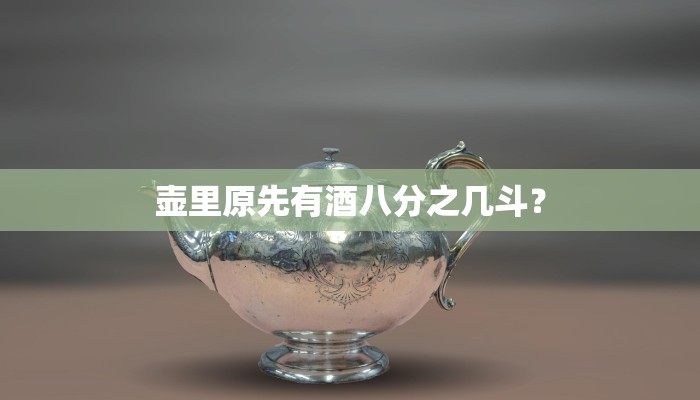 壶里原先有酒八分之几斗？