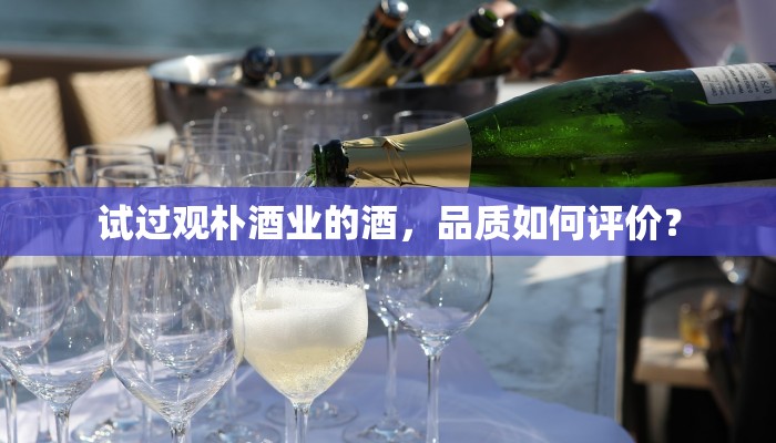 试过观朴酒业的酒，品质如何评价？