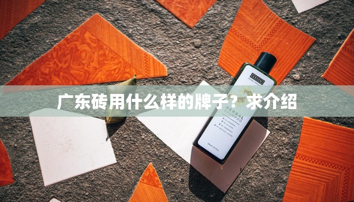 广东砖用什么样的牌子？求介绍