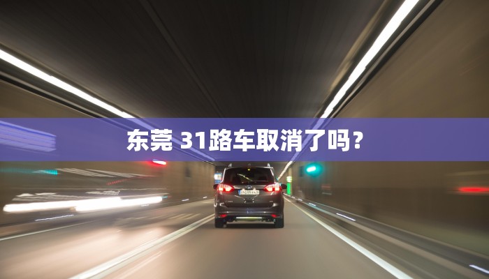 东莞 31路车取消了吗？