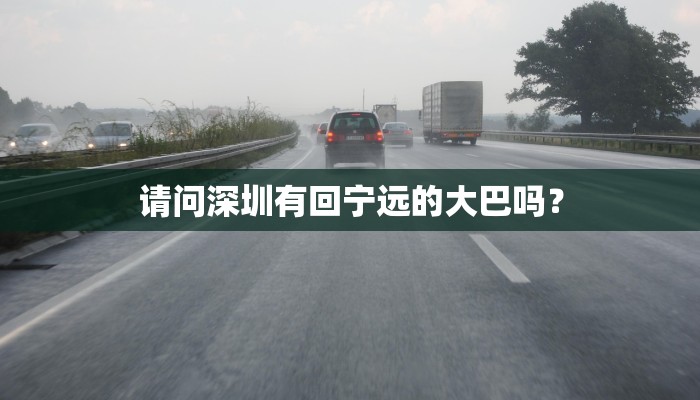 请问深圳有回宁远的大巴吗？
