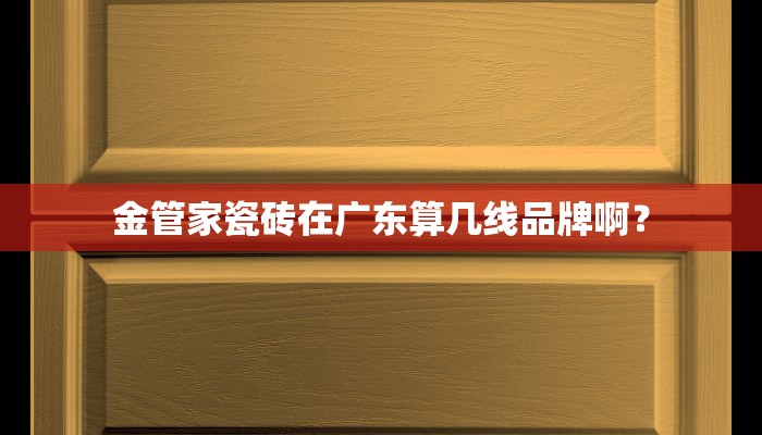 金管家瓷砖在广东算几线品牌啊？