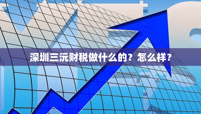 深圳三沅财税做什么的？怎么样？