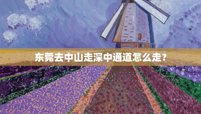 东莞去中山走深中通道怎么走？