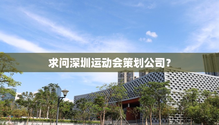 求问深圳运动会策划公司？