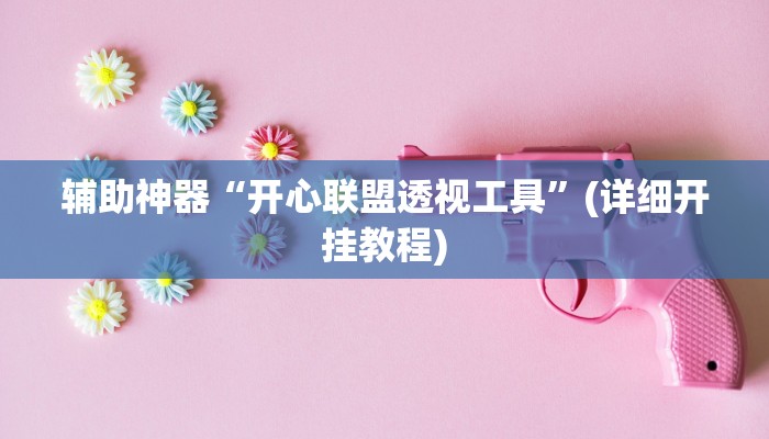 辅助神器“开心联盟透视工具”(详细开挂教程)