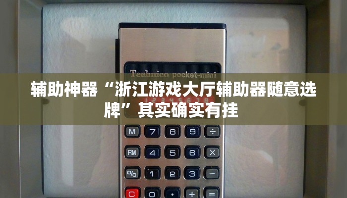 辅助神器“浙江游戏大厅辅助器随意选牌”其实确实有挂 
