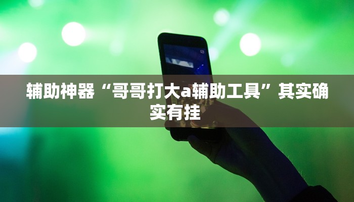 辅助神器“哥哥打大a辅助工具”其实确实有挂 