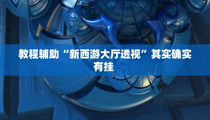 教程辅助“新西游大厅透视”其实确实有挂 