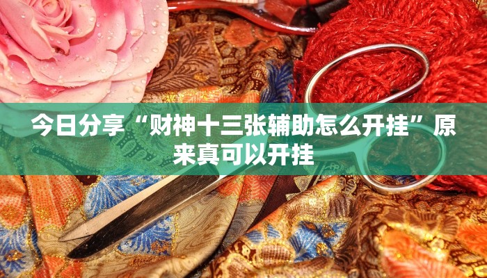今日分享“财神十三张辅助怎么开挂”原来真可以开挂