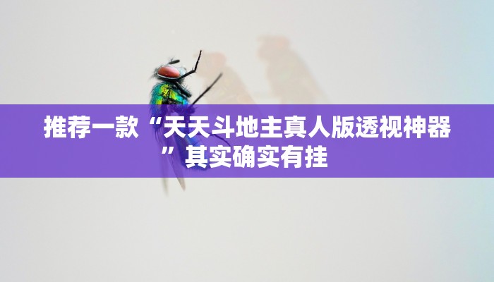 推荐一款“天天斗地主真人版透视神器”其实确实有挂 