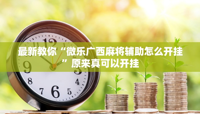 最新教你“微乐广西麻将辅助怎么开挂”原来真可以开挂
