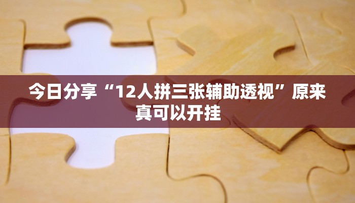 今日分享“12人拼三张辅助透视”原来真可以开挂