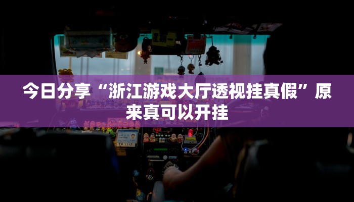 今日分享“浙江游戏大厅透视挂真假”原来真可以开挂