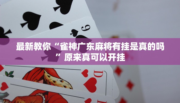 最新教你“雀神广东麻将有挂是真的吗”原来真可以开挂