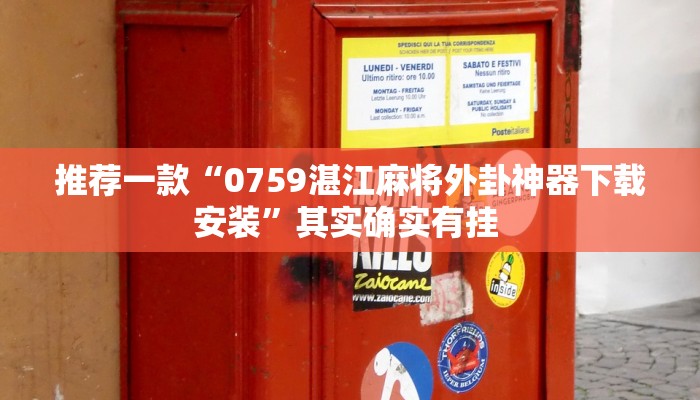 推荐一款“0759湛江麻将外卦神器下载安装”其实确实有挂 