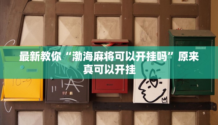 最新教你“渤海麻将可以开挂吗”原来真可以开挂