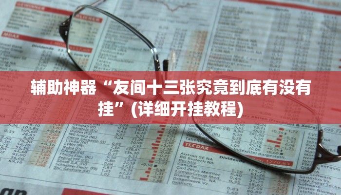 辅助神器“友间十三张究竟到底有没有挂”(详细开挂教程)