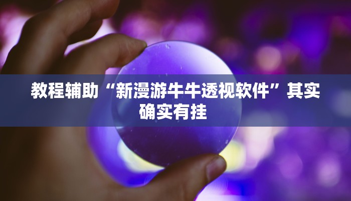 教程辅助“新漫游牛牛透视软件”其实确实有挂 