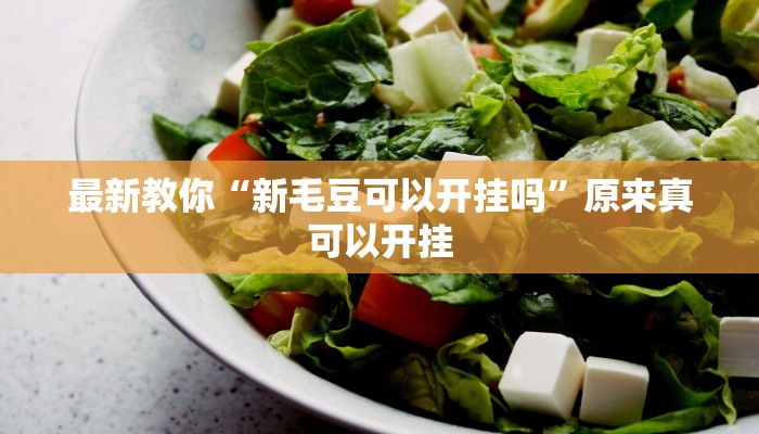 最新教你“新毛豆可以开挂吗”原来真可以开挂