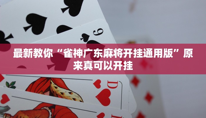 最新教你“雀神广东麻将开挂通用版”原来真可以开挂