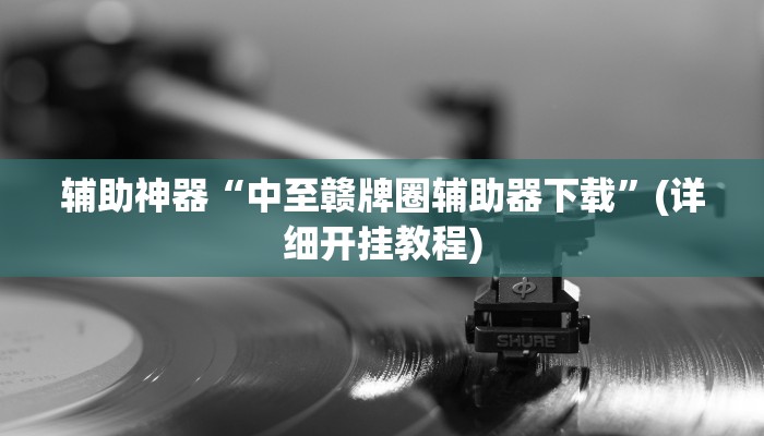 辅助神器“中至赣牌圈辅助器下载”(详细开挂教程)