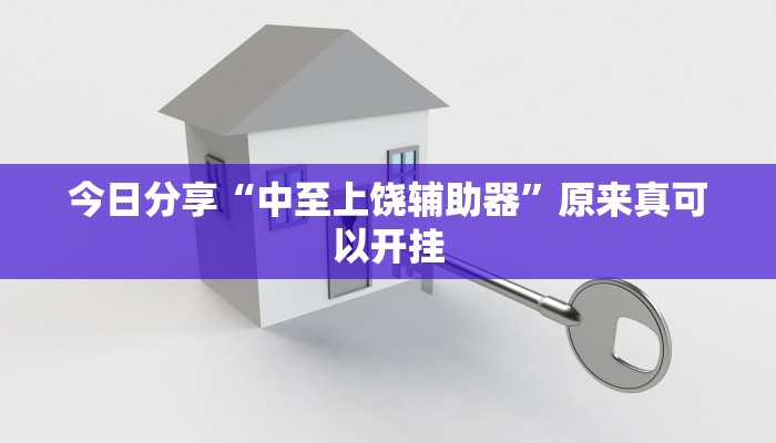 今日分享“中至上饶辅助器”原来真可以开挂