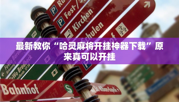 最新教你“哈灵麻将开挂神器下载”原来真可以开挂
