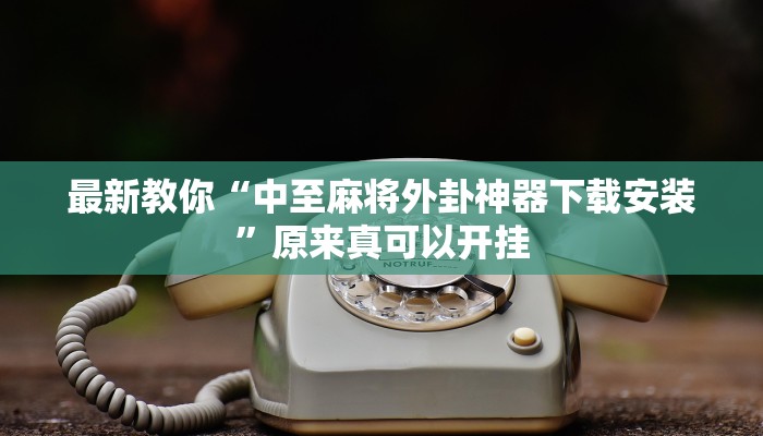 最新教你“中至麻将外卦神器下载安装”原来真可以开挂